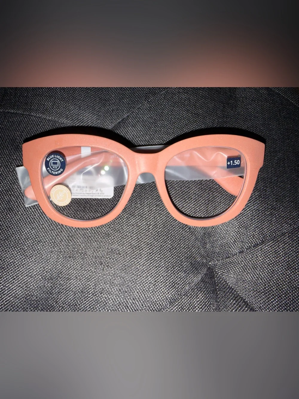 Women's PEEPERS Blue Light Reading Glasses - Coral Peach Frame +1.50